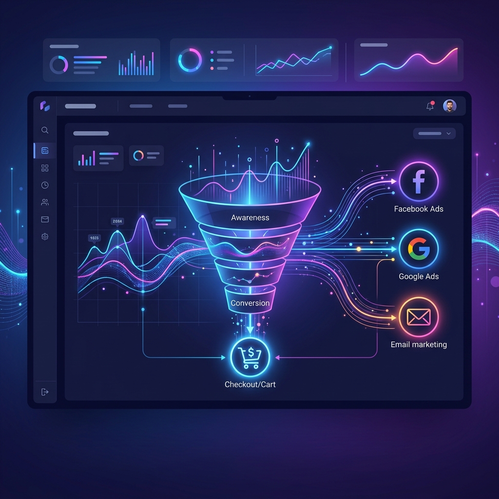 Ad Attribution Tracking Dashboard Mockup